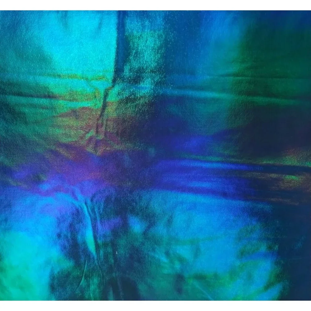 Blue Shimmer Mirror Foil Fabric BTY, Polyester/Spandex, Cosplay by Yaya Han NEW!